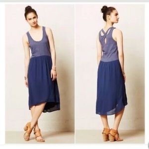 Anthropologie Left of Center Cross Back Midi Dress
